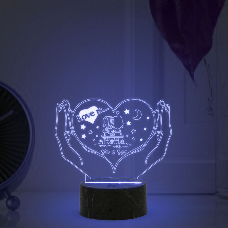 Couple Night Lamp With Customized Name's